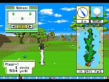 New 3D Golf Simulation - Devil's Course (Japan) screen shot game playing